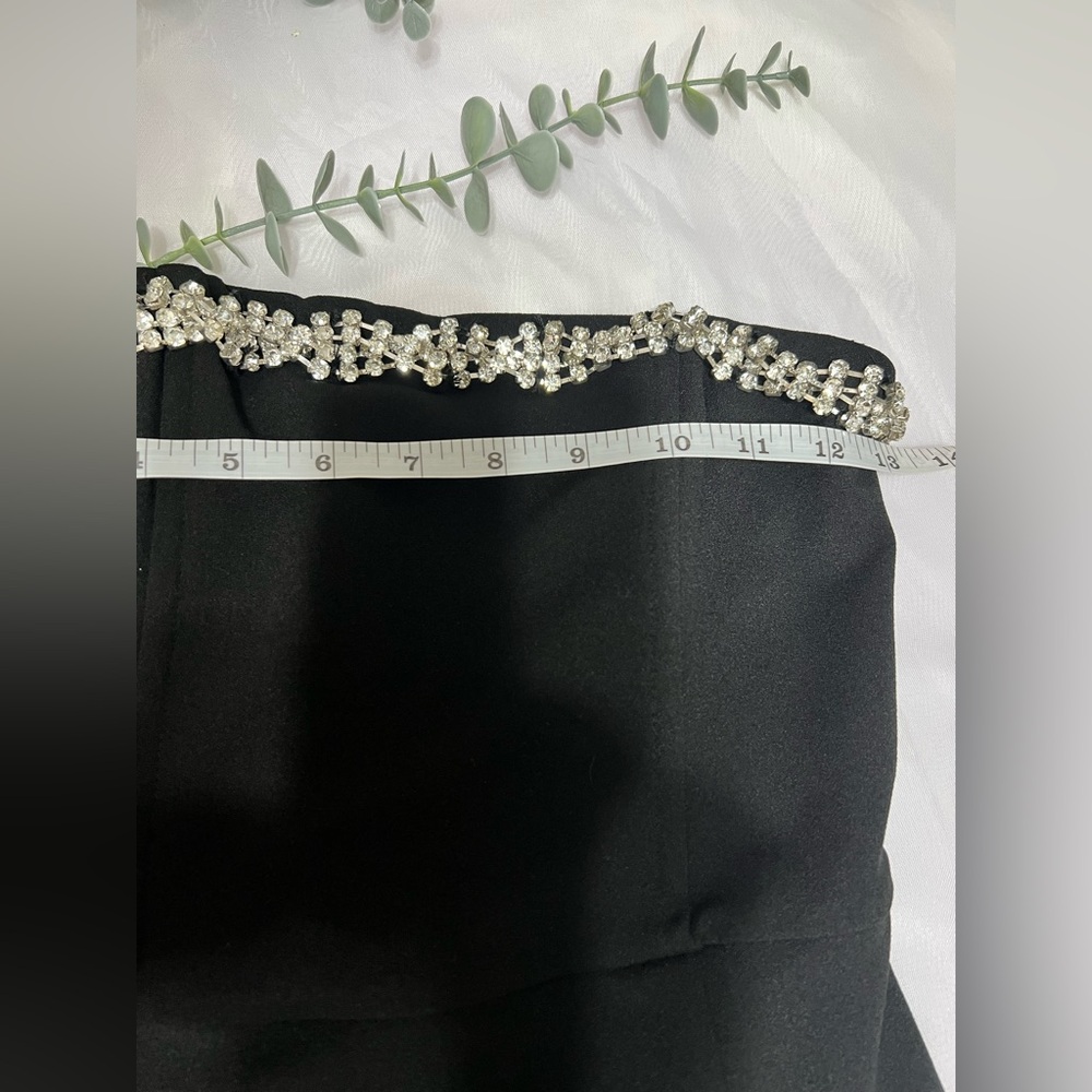 Lulus Black Feel the Beat Mini Rhinestone Dress Size Extra Small Color - Picture 5 of 10
